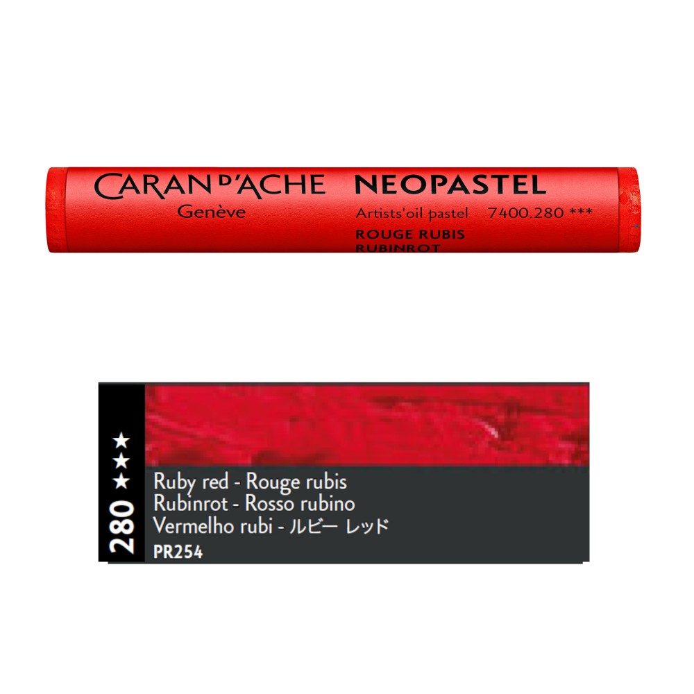 Pastel olejna Neopastel - Caran d'Ache - 280, Ruby Red