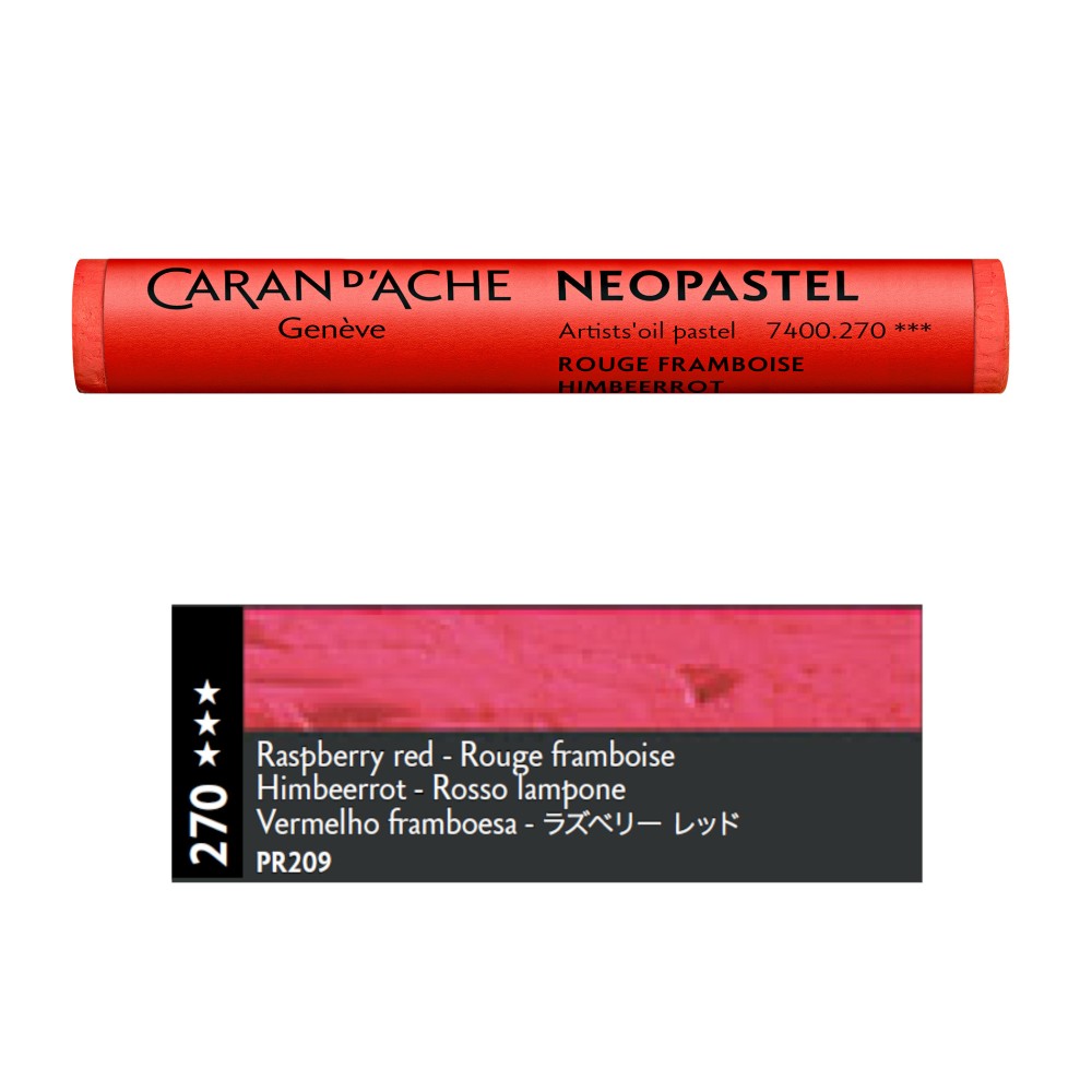 Neopastel Artists' oil pastel - Caran d'Ache - 270, Raspberry Red