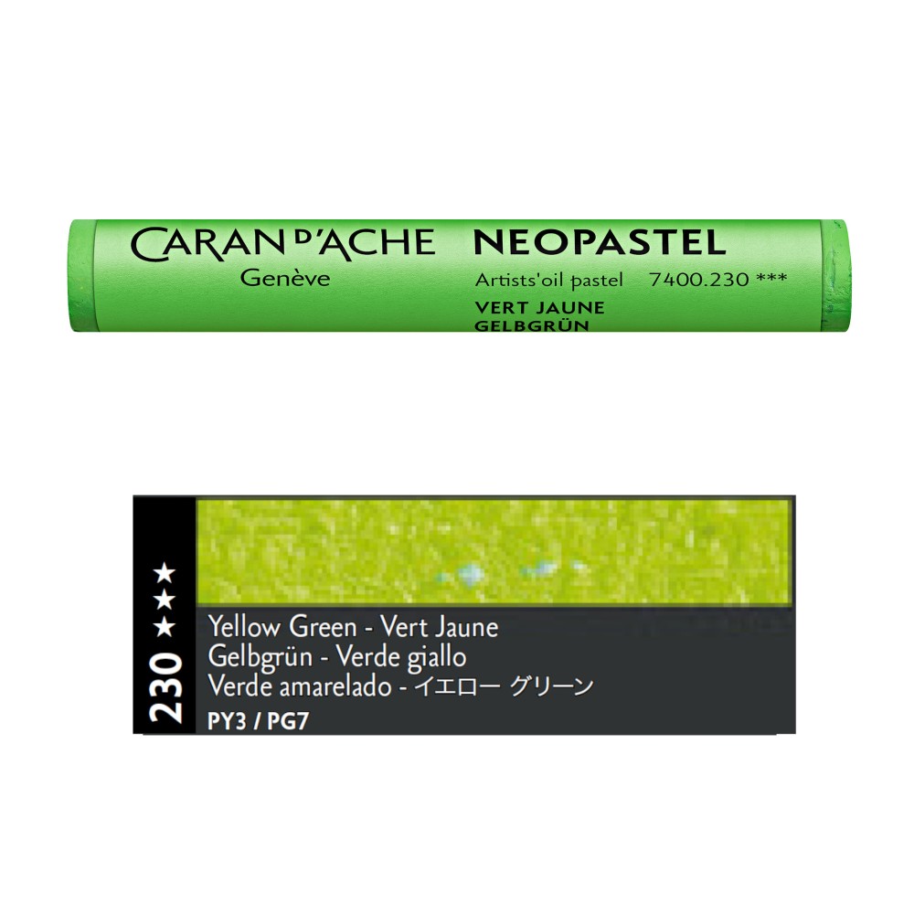 Neopastel Artists' oil pastel - Caran d'Ache - 230, Yellow Green