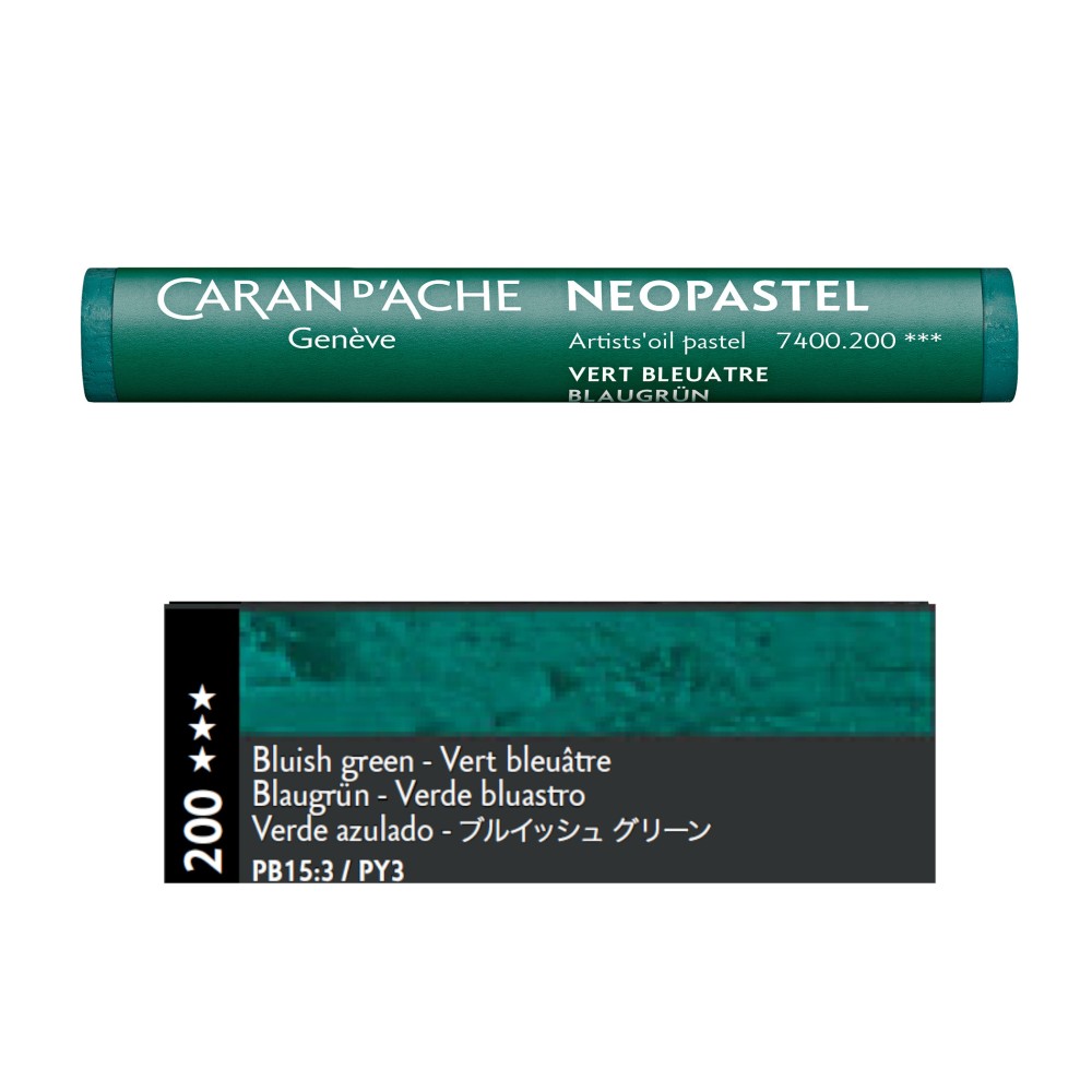 Neopastel Artists' oil pastel - Caran d'Ache - 200, Bluish Green