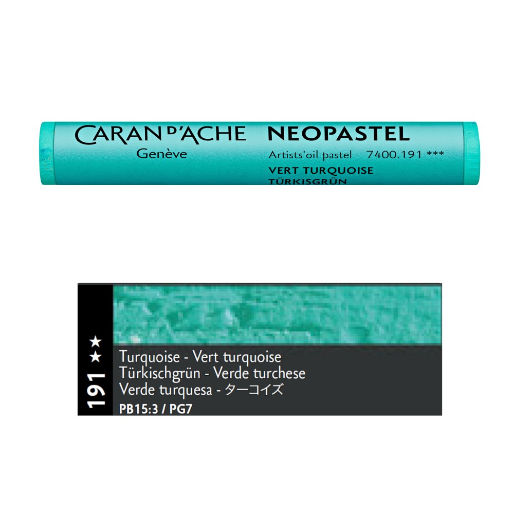 Pastel olejna Neopastel - Caran d'Ache - 191, Turquoise Green