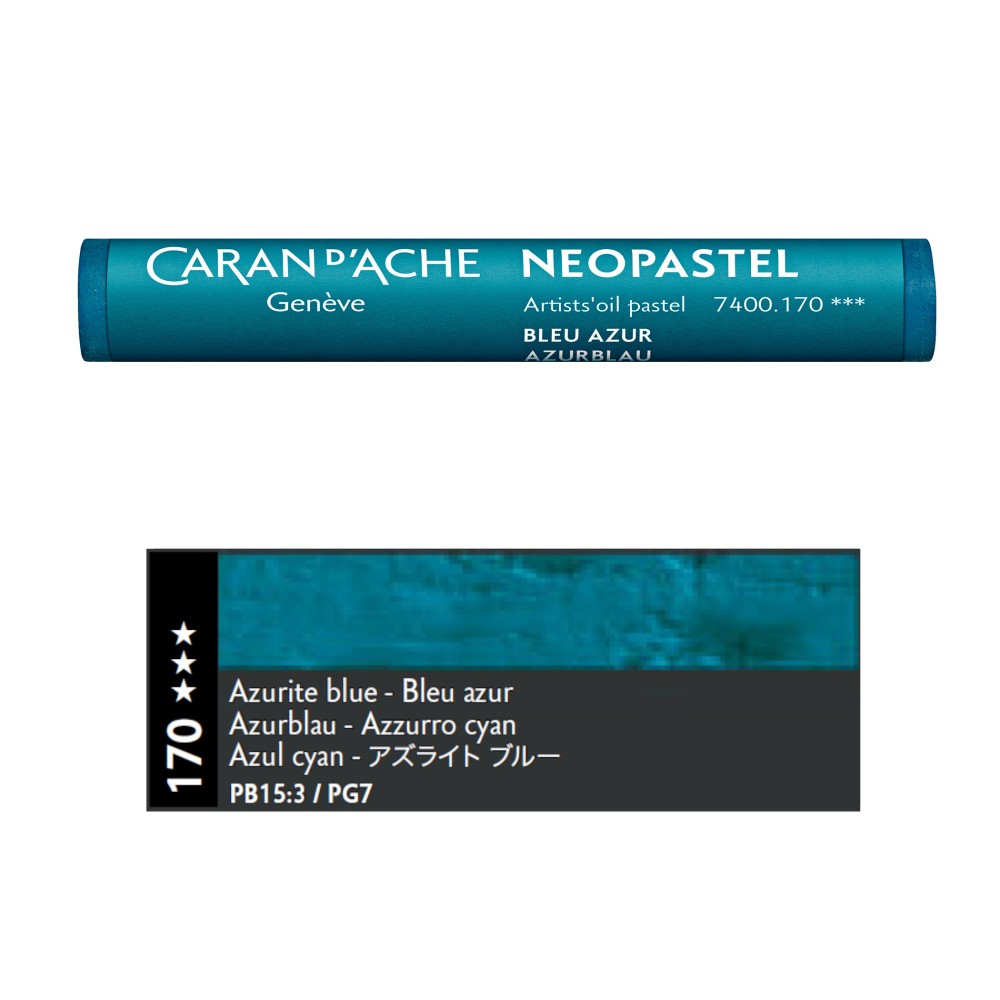 Neopastel Artists' oil pastel - Caran d'Ache - 170, Azurite Blue