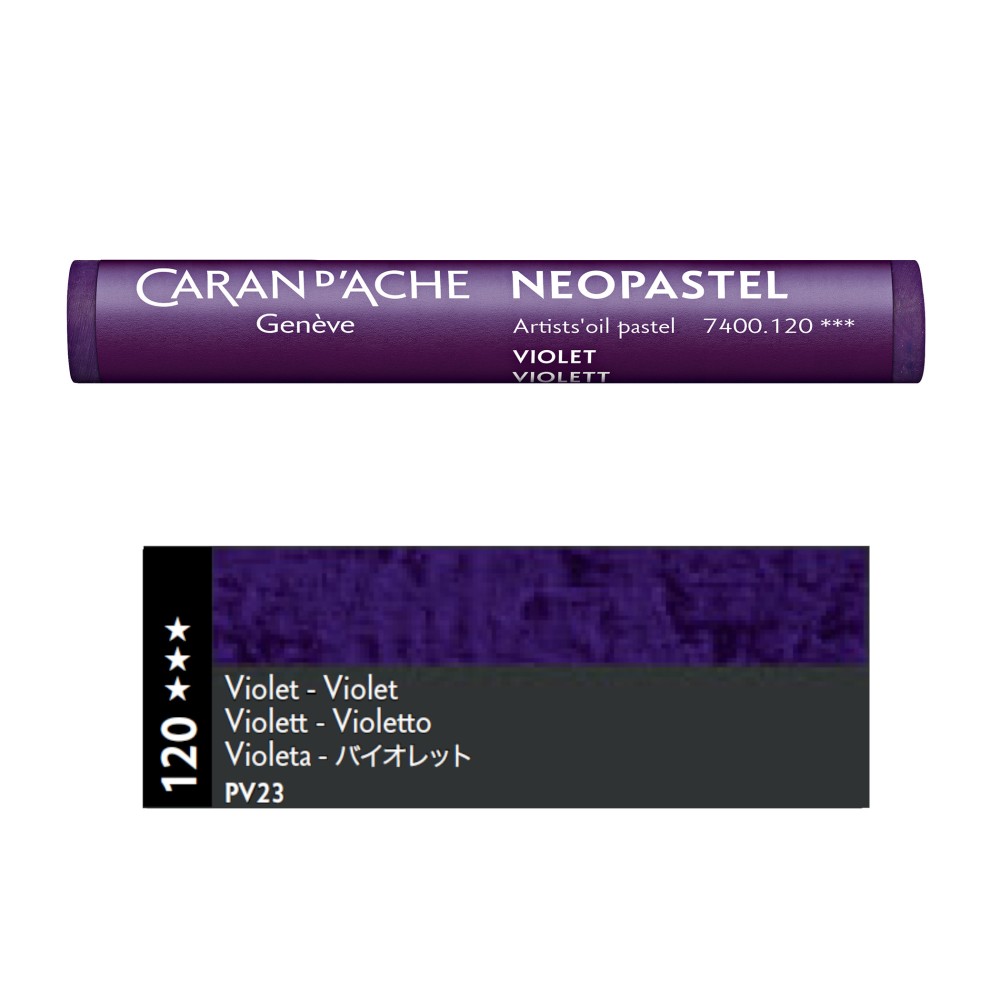 Neopastel Artists' oil pastel - Caran d'Ache - 120, Violet