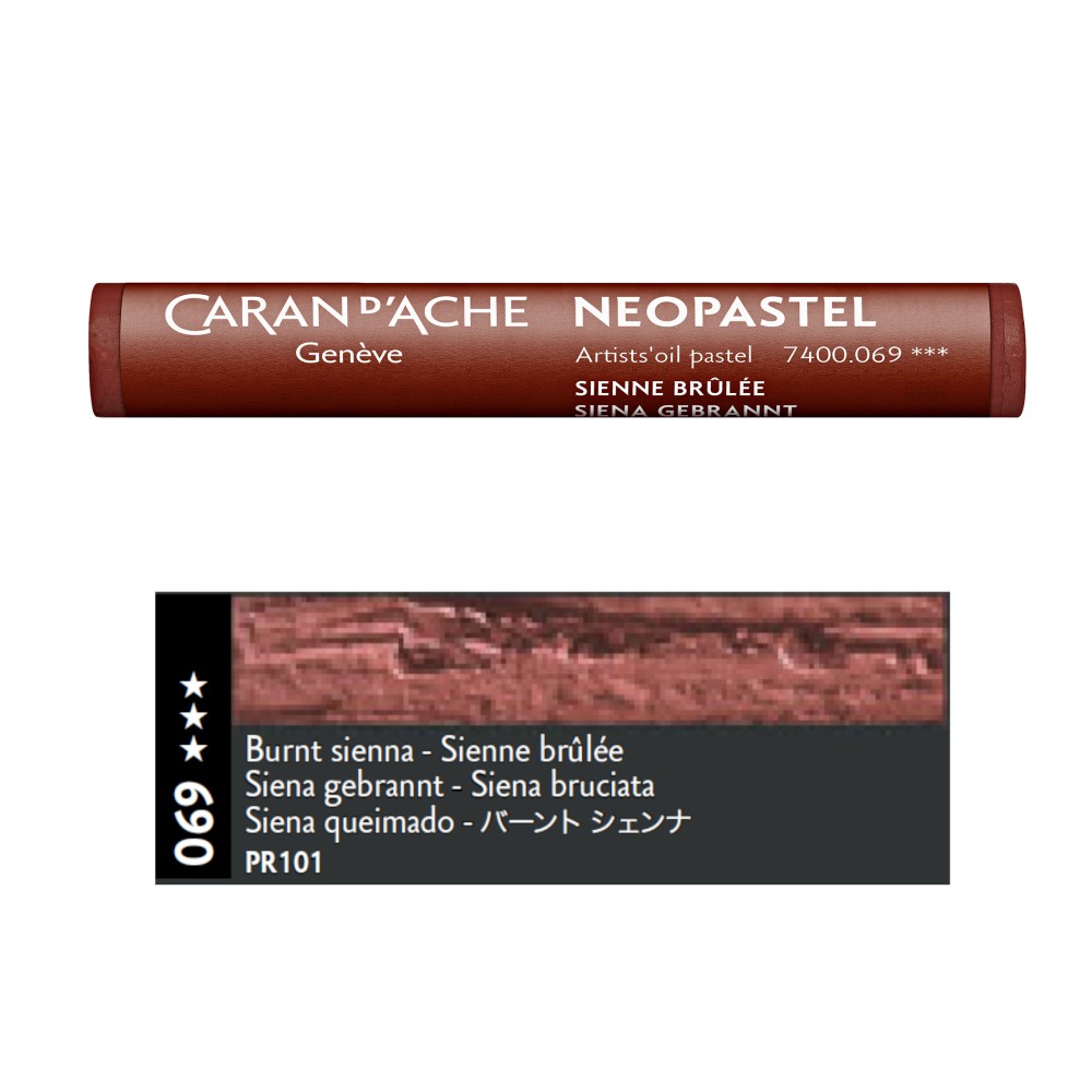 Pastel olejna Neopastel - Caran d'Ache - 069, Burnt Sienna