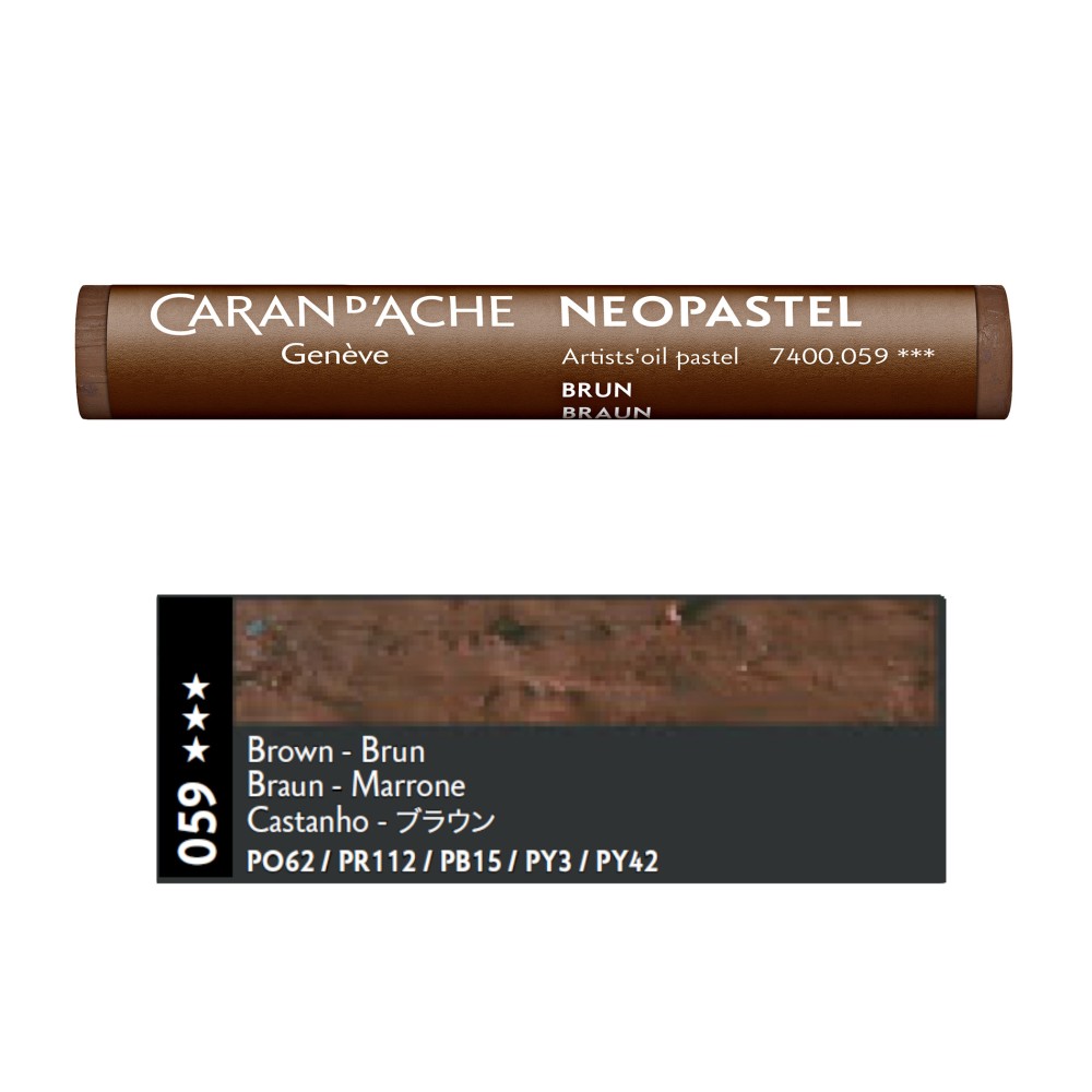 Neopastel Artists' oil pastel - Caran d'Ache - 059, Brown