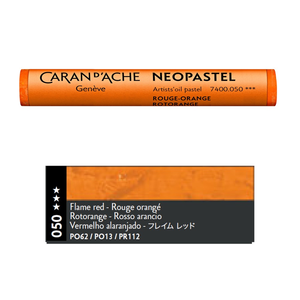 Neopastel Artists' oil pastel - Caran d'Ache - 050, Flame Red