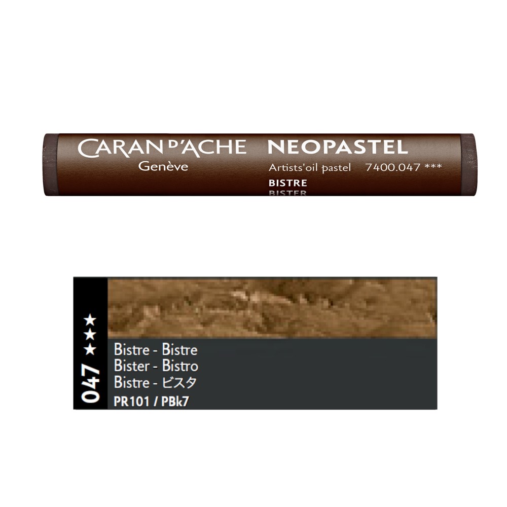 Neopastel Artists' oil pastel - Caran d'Ache - 047, Bistre