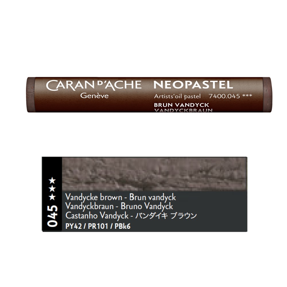 Neopastel Artists' oil pastel - Caran d'Ache - 045, Vandycke Brown