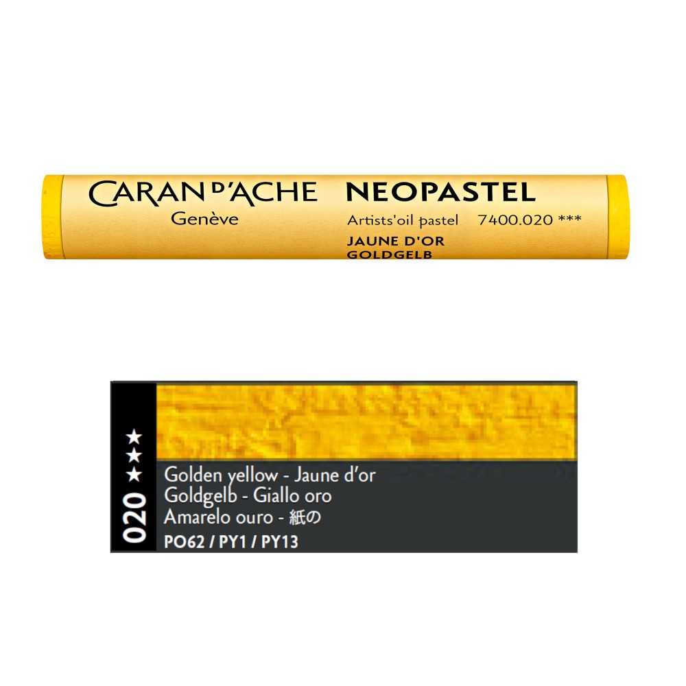 Pastel olejna Neopastel - Caran d'Ache - 020, Golden Yellow