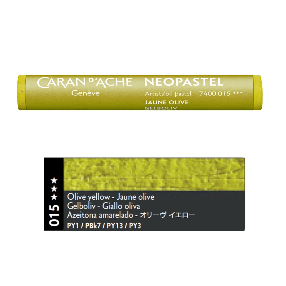Neopastel Artists' oil pastel - Caran d'Ache - 015, Olive Yellow