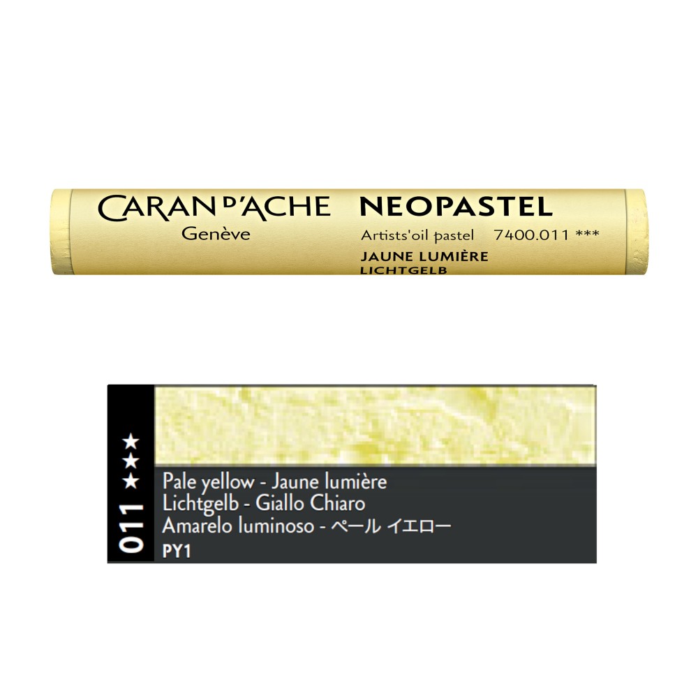 Neopastel Artists' oil pastel - Caran d'Ache - 011, Pale Yellow