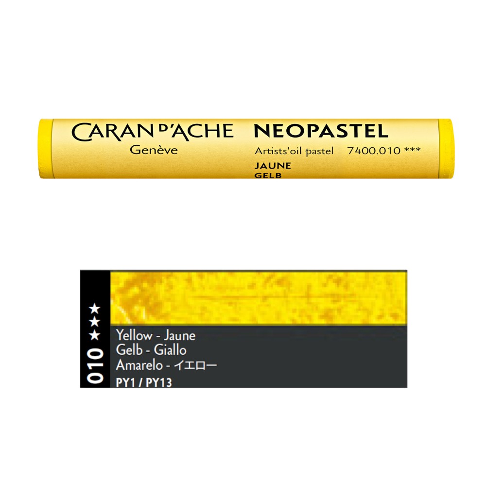 Neopastel Artists' oil pastel - Caran d'Ache - 010, Yellow