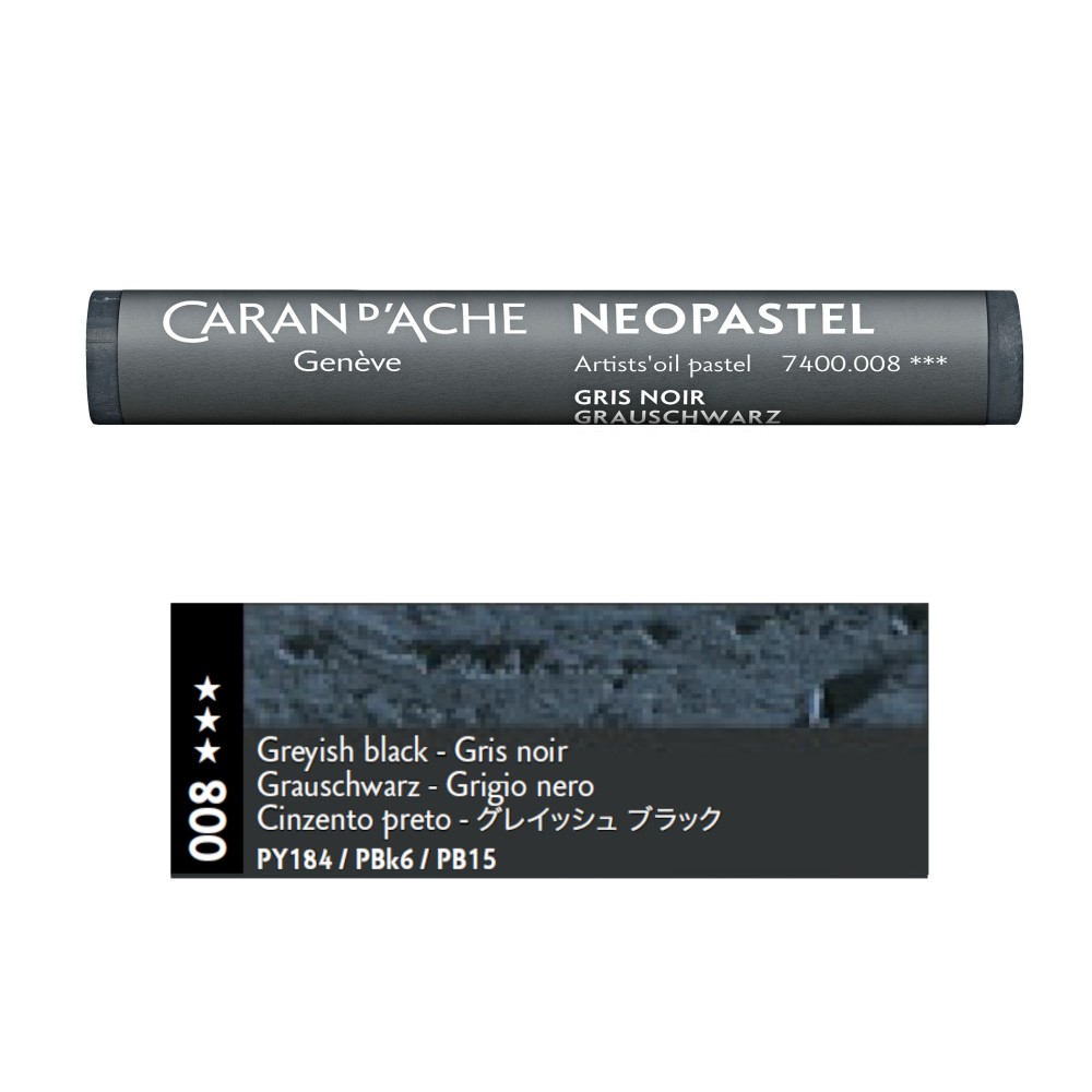 Pastel olejna Neopastel - Caran d'Ache - 008, Greyish Black