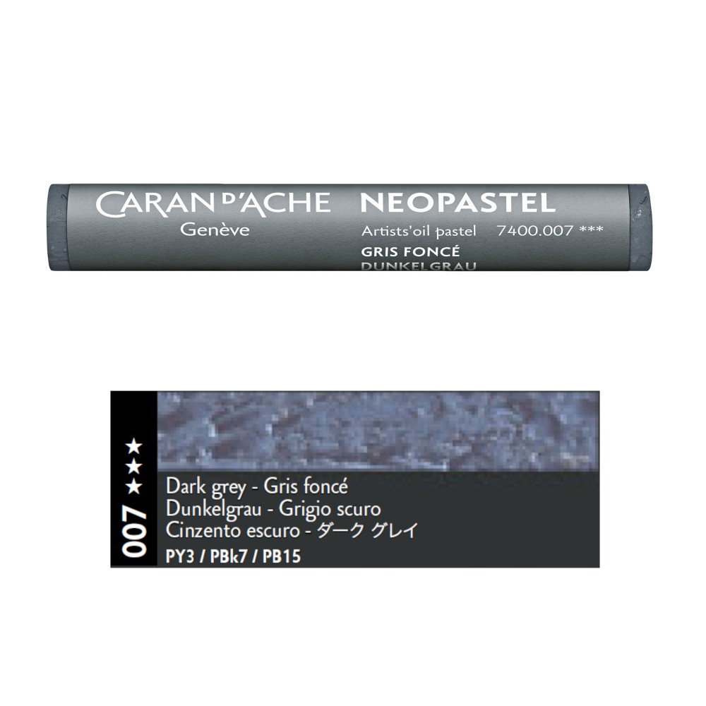 Pastel olejna Neopastel - Caran d'Ache - 007, Dark Grey