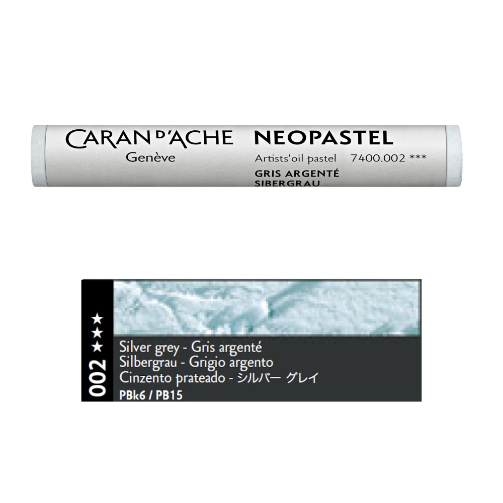 Pastel olejna Neopastel - Caran d'Ache - 002, Silver Grey
