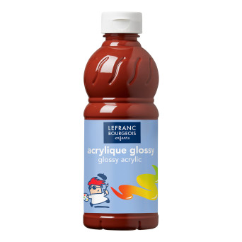 Farba akrylowa Glossy - Lefranc & Bourgeois - Burnt Sienna, 500 ml