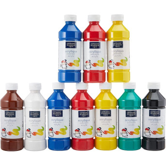 Set of acrylic paints - Lefranc & Bourgeois - 10 x 500 ml