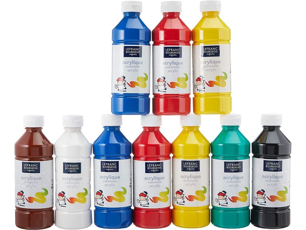 Zestaw farb akrylowych - Lefranc & Bourgeois - 10 x 500 ml