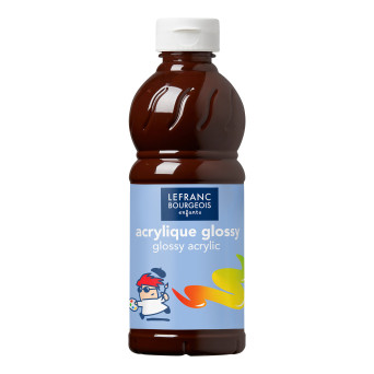 Acrylic Glossy paint - Lefranc & Bourgeois - Chocolate, 500 ml