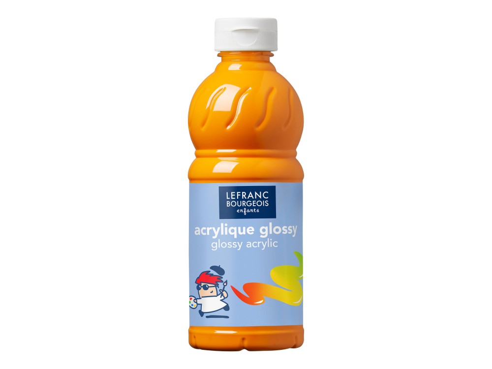 Acrylic Glossy paint - Lefranc & Bourgeois - Brilliant Yellow, 500 ml