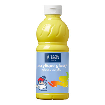 Acrylic Glossy paint - Lefranc & Bourgeois - Yellow, 500 ml