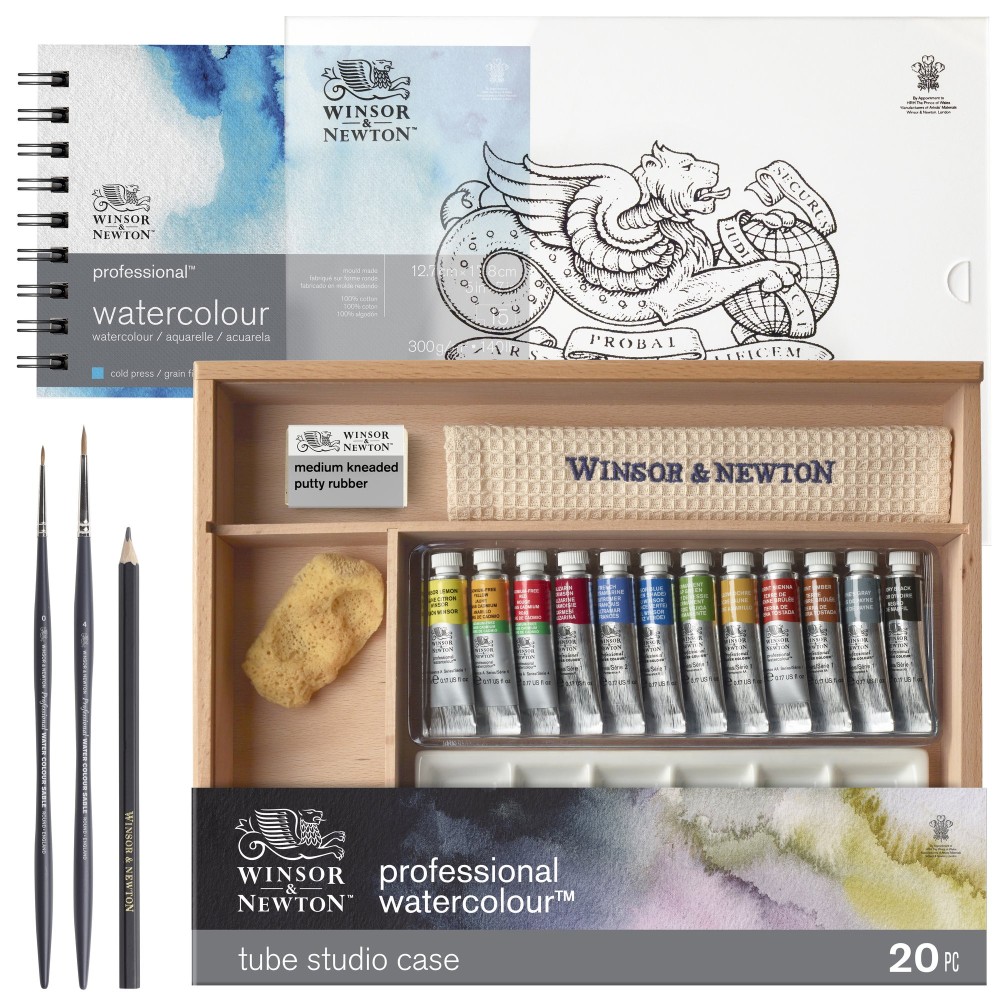 Professional Watercolor Tube Studio Set - Winsor & Newton - 20 pcs.