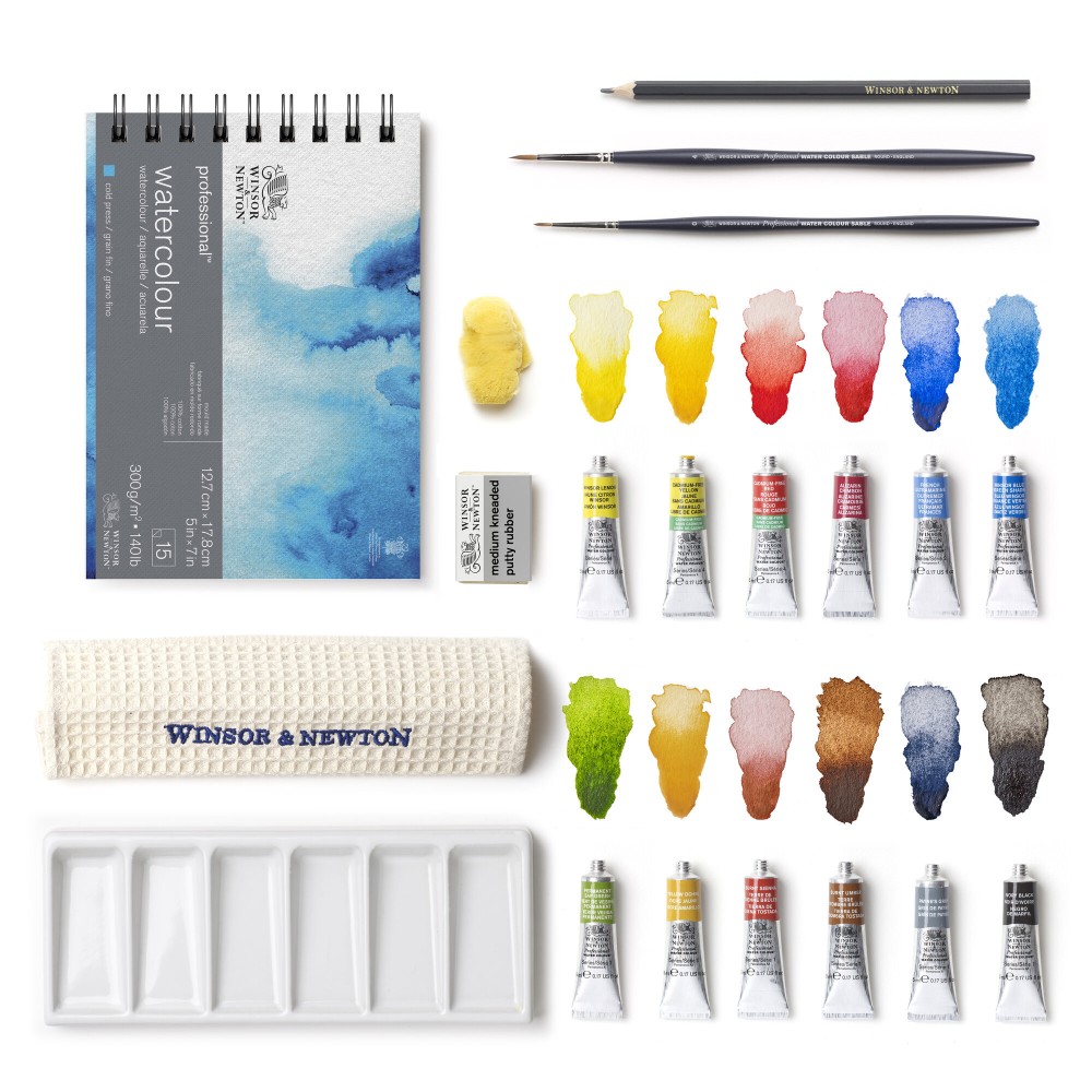 Professional Watercolor Tube Studio Set - Winsor & Newton - 20 pcs.