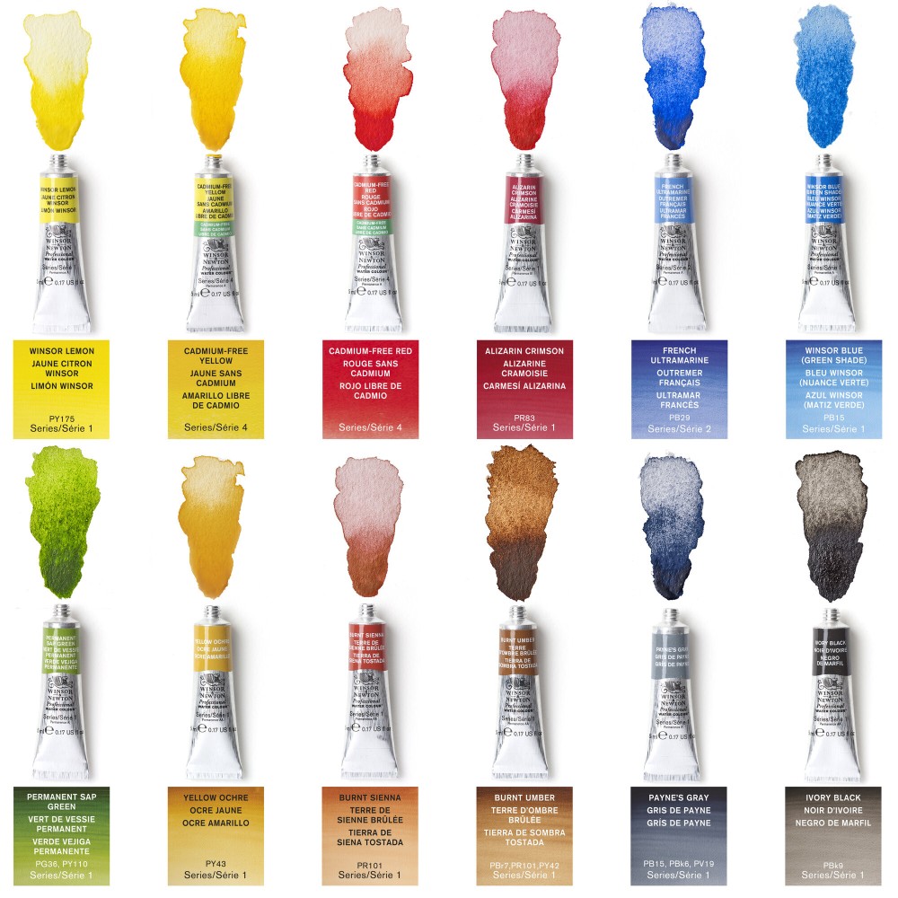 Zestaw farb akwarelowych Professional, Tube Studio - Winsor & Newton - 20 szt.