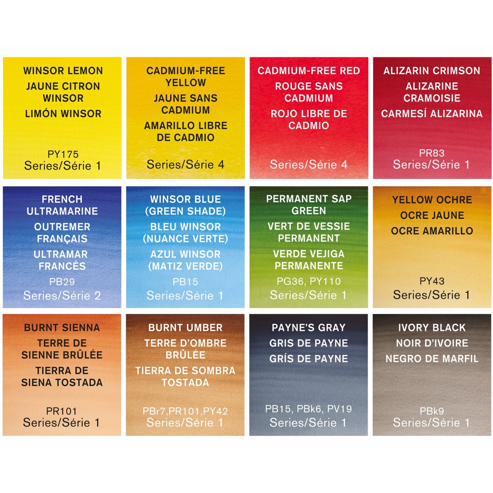 Professional Watercolor Tube Studio Set - Winsor & Newton - 20 pcs.