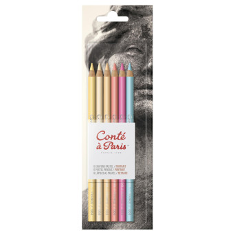 Pastel Pencils set, Portrait - Conté à Paris - 6 pcs.