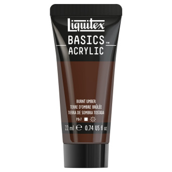 Basics Acrylic paint - Liquitex - 128, Burnt Umber, 22 ml