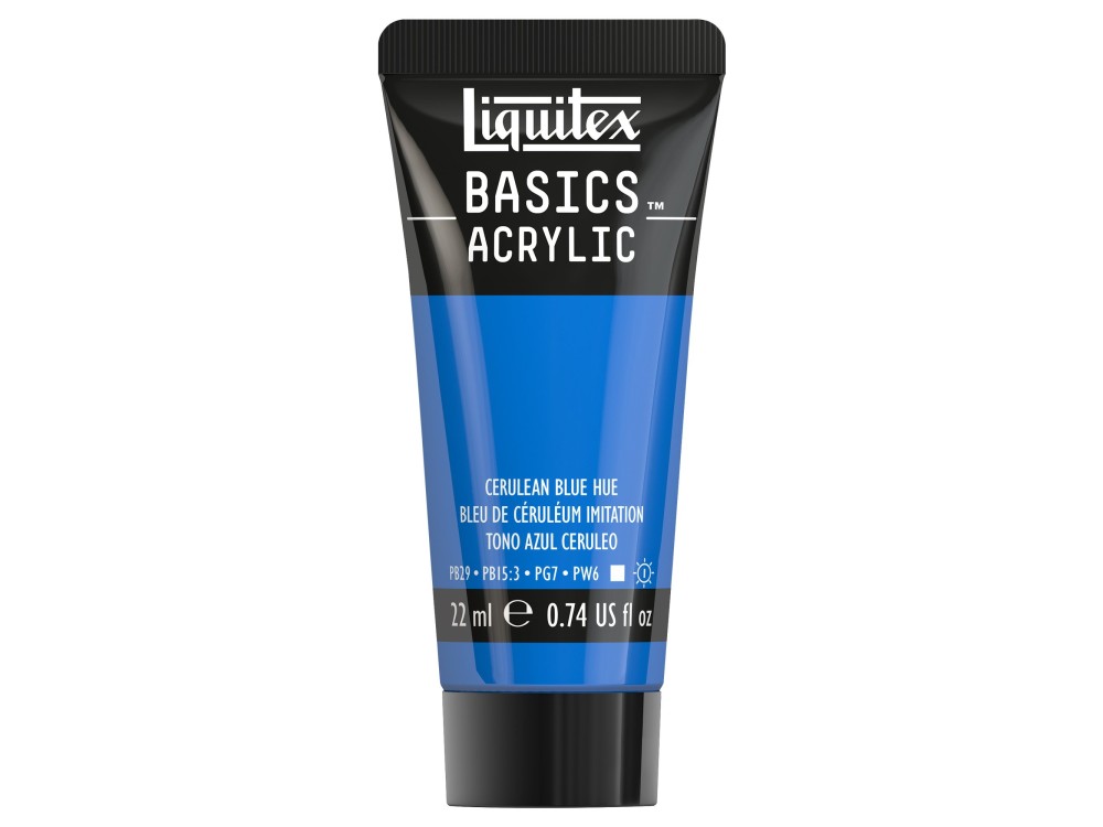 Farba akrylowa Basics Acrylic - Liquitex - 470, Cerulean Blue Hue, 22 ml