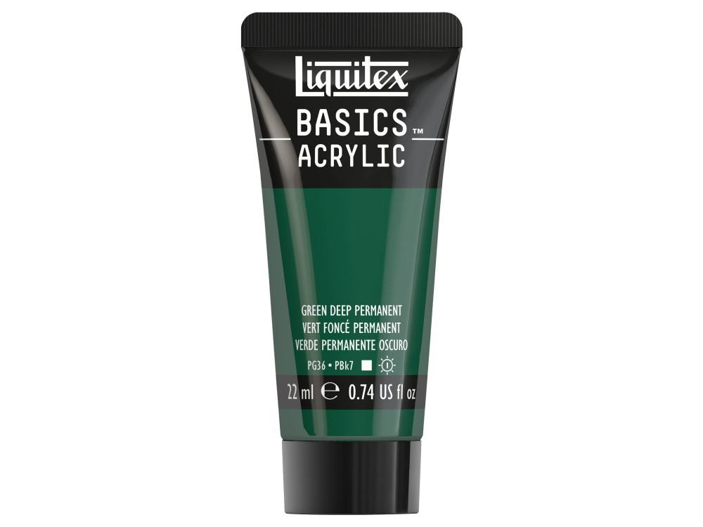 Farba akrylowa Basics Acrylic - Liquitex - 350, Green Deep Permanent, 22 ml