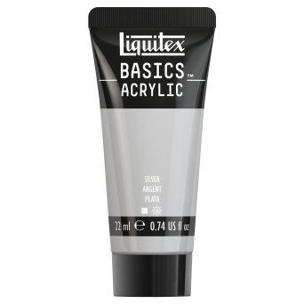 Basics Acrylic paint - Liquitex - 052, Silver, 22 ml