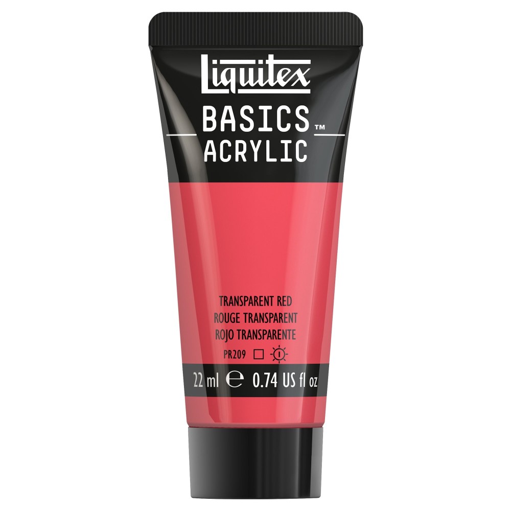 Farba akrylowa Basics Acrylic - Liquitex - 047, Transparent Red, 22 ml