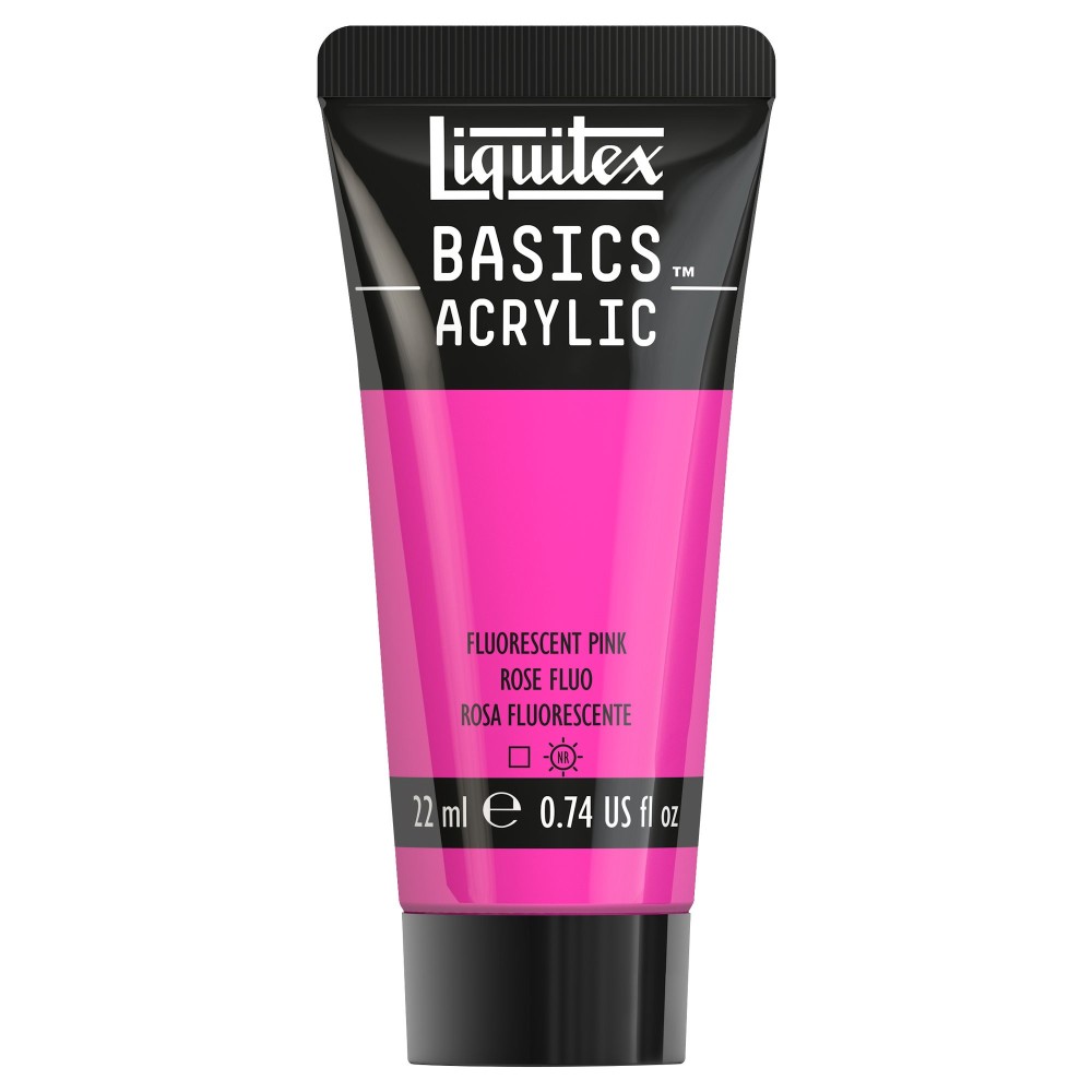 Farba akrylowa Basics Acrylic - Liquitex - 987, Fluorescent Pink, 22 ml