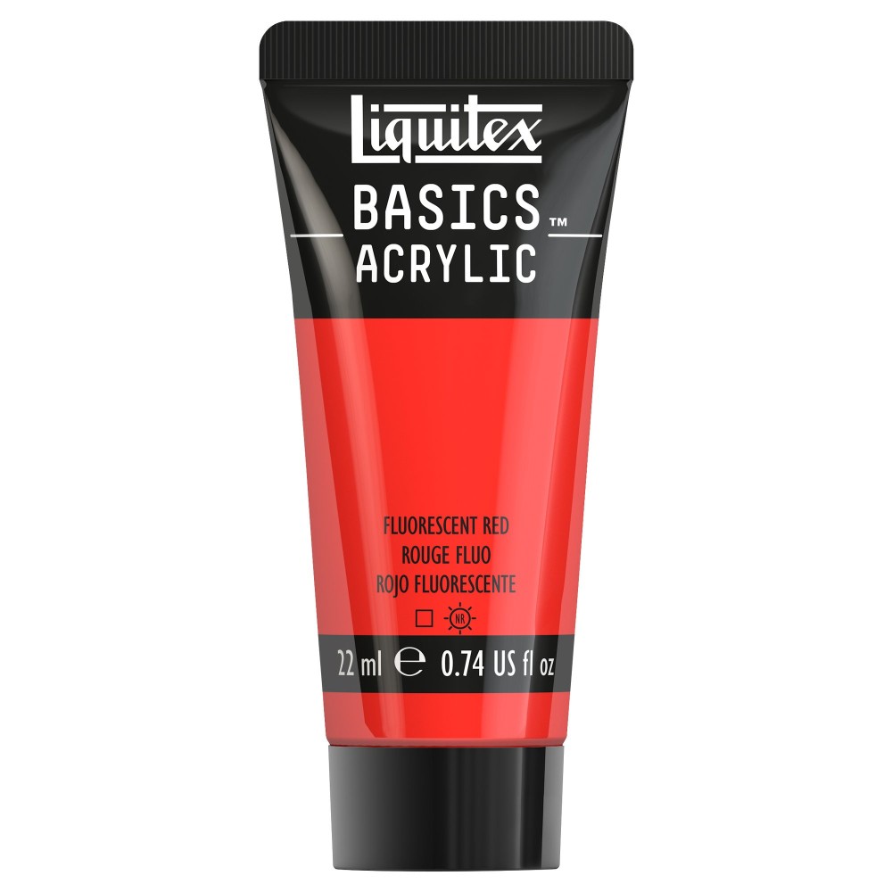 Basics Acrylic paint - Liquitex - 983, Fluorescent Red, 22 ml
