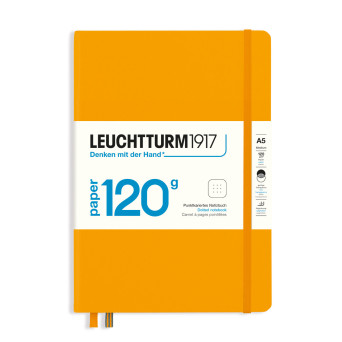 Notatnik A5 - Leuchtturm1917 - w kropki, Rising Sun, twarda okładka, 120 g