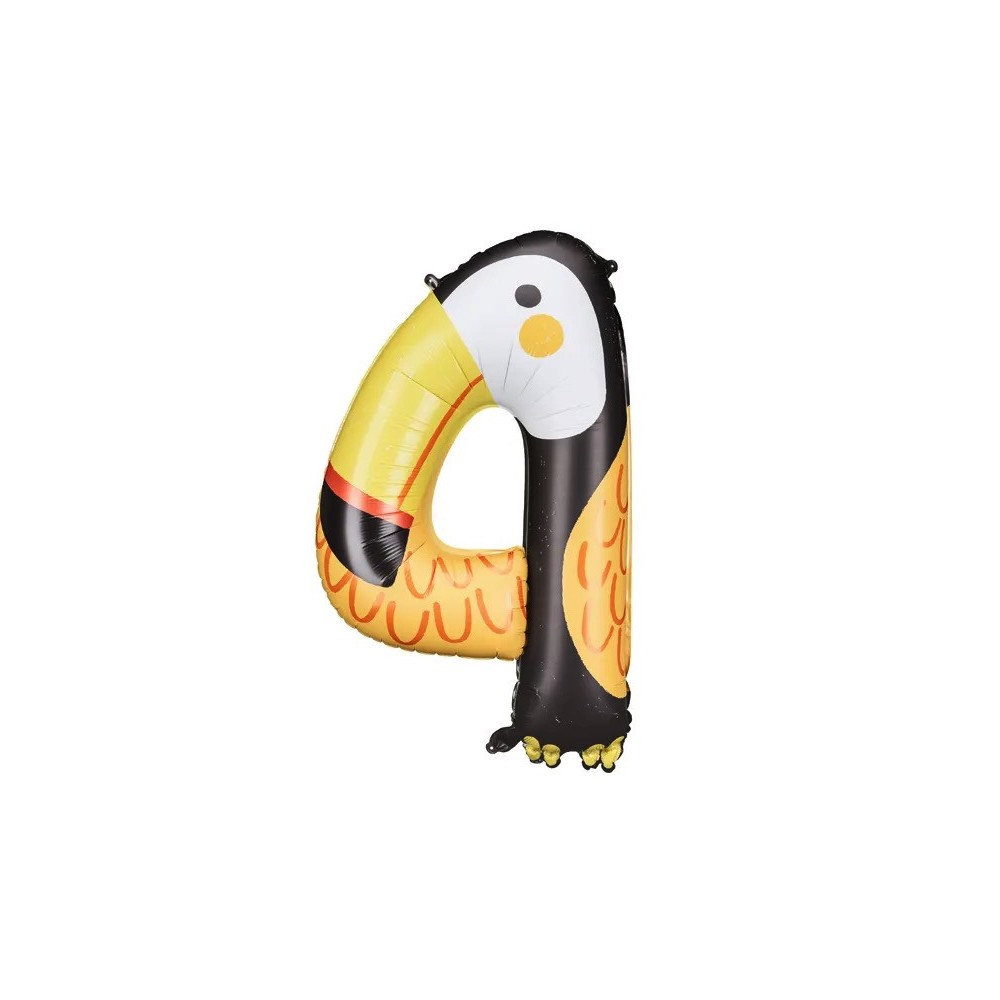 Foil balloon, Number 4 - Toucan, 68 x 91 cm