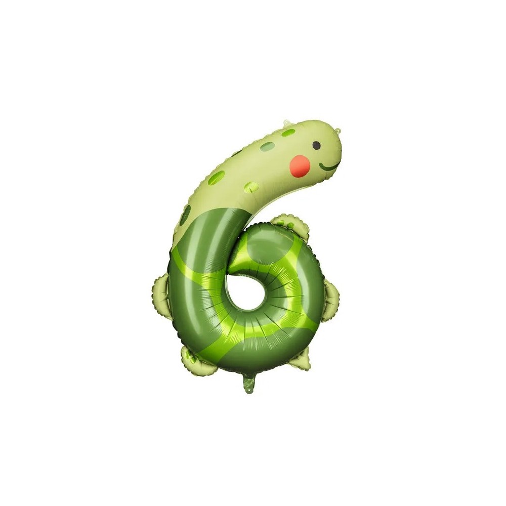 Foil balloon, Number 6 - Turtle, 75 x 96 cm