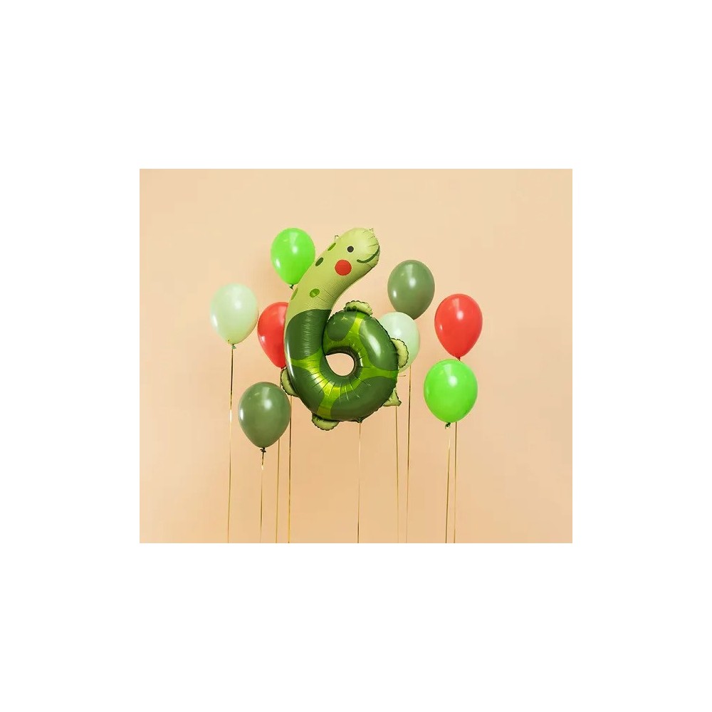 Foil balloon, Number 6 - Turtle, 75 x 96 cm
