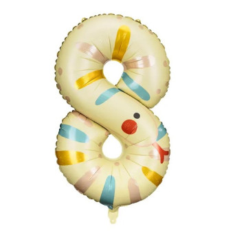 Foil balloon, Number 8 - Snake, 55 x 88 cm