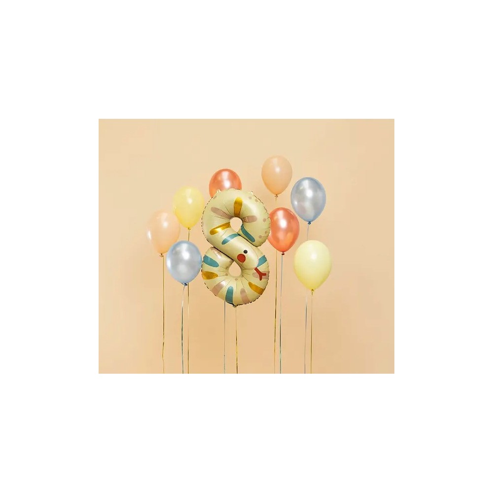 Balon foliowy, Cyfra 8 - Wąż, 55 x 88 cm