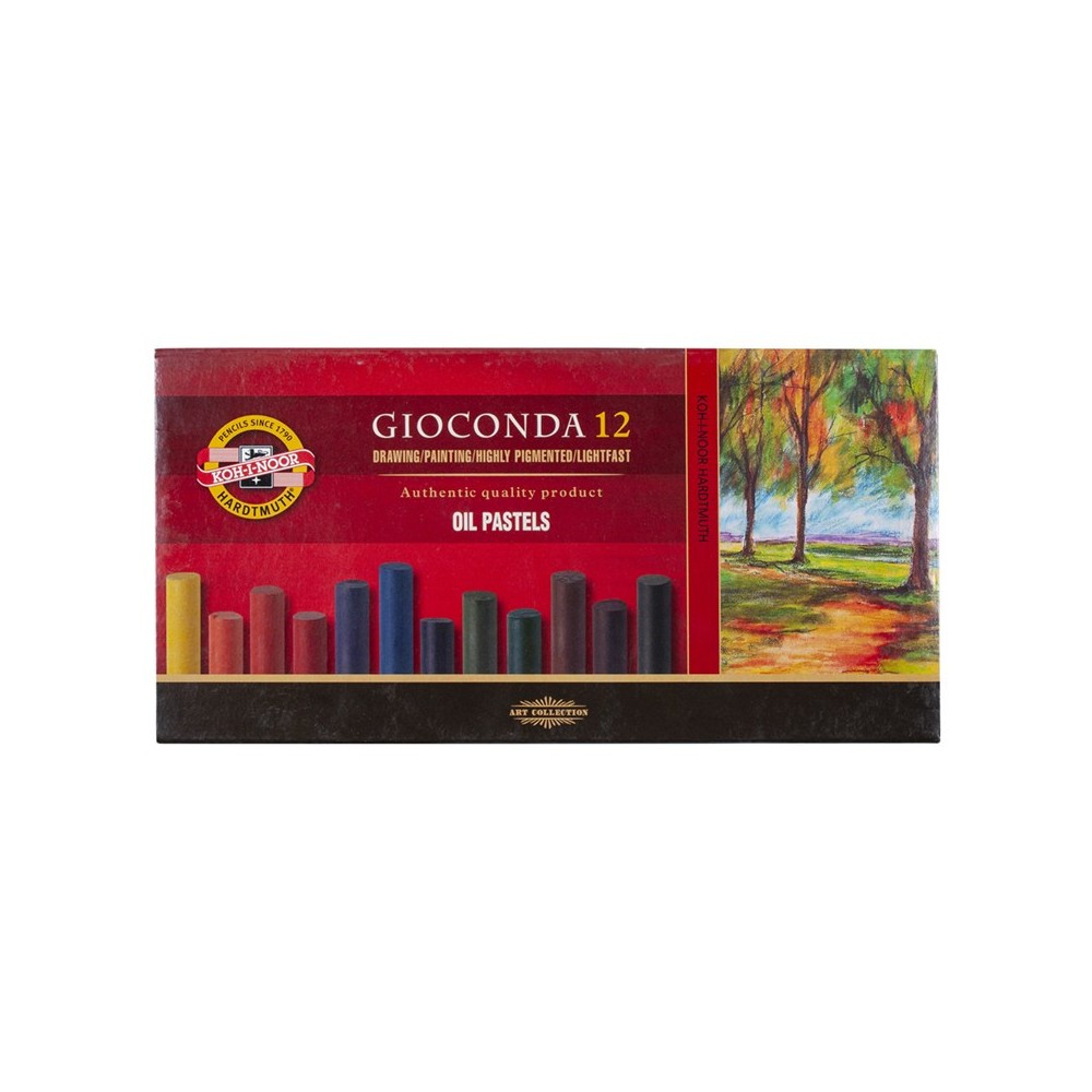 Zestaw pasteli olejnych Gioconda Oil Pastels - Koh-I-Noor - 12 kolorów