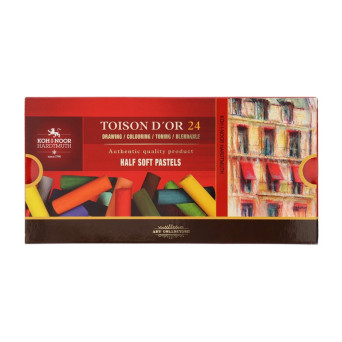 Set of Toison D'or Half Soft Pastels - Koh-I-Noor - 24 colors