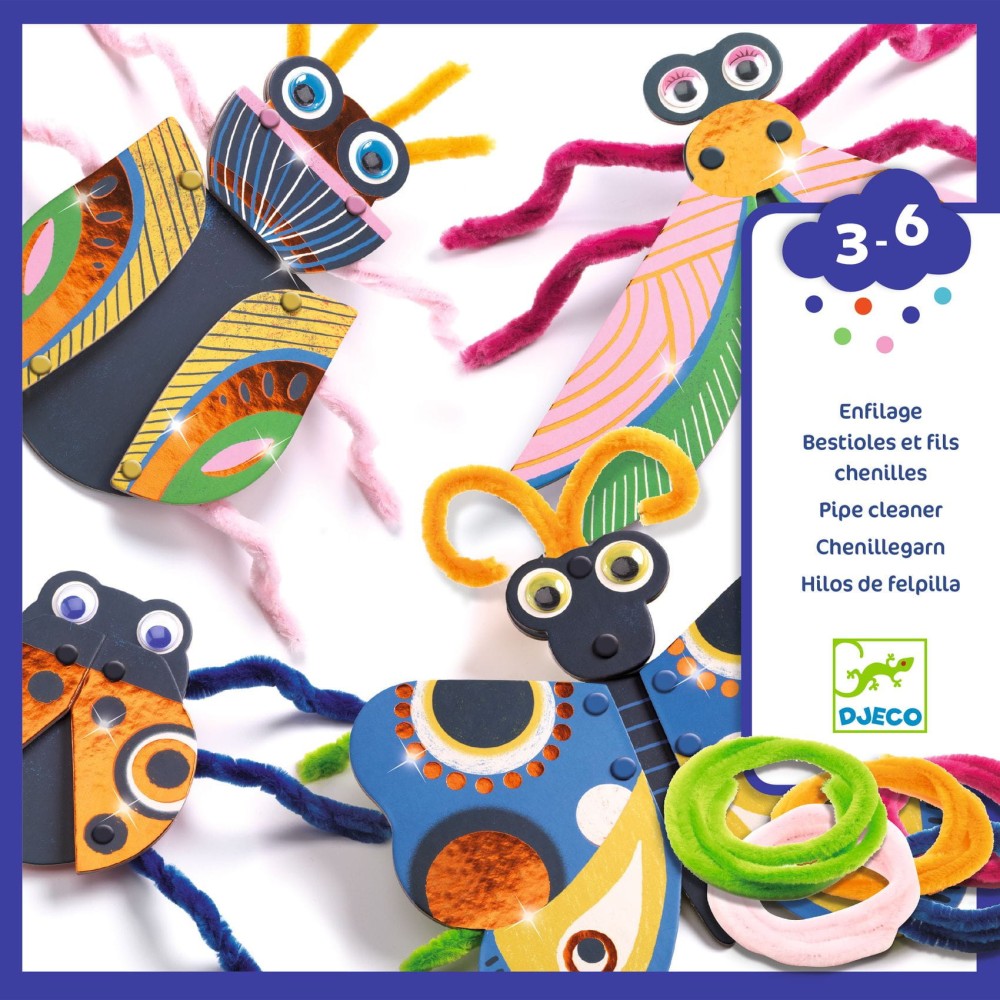 Art set for kids - Djeco - Shiny Worms