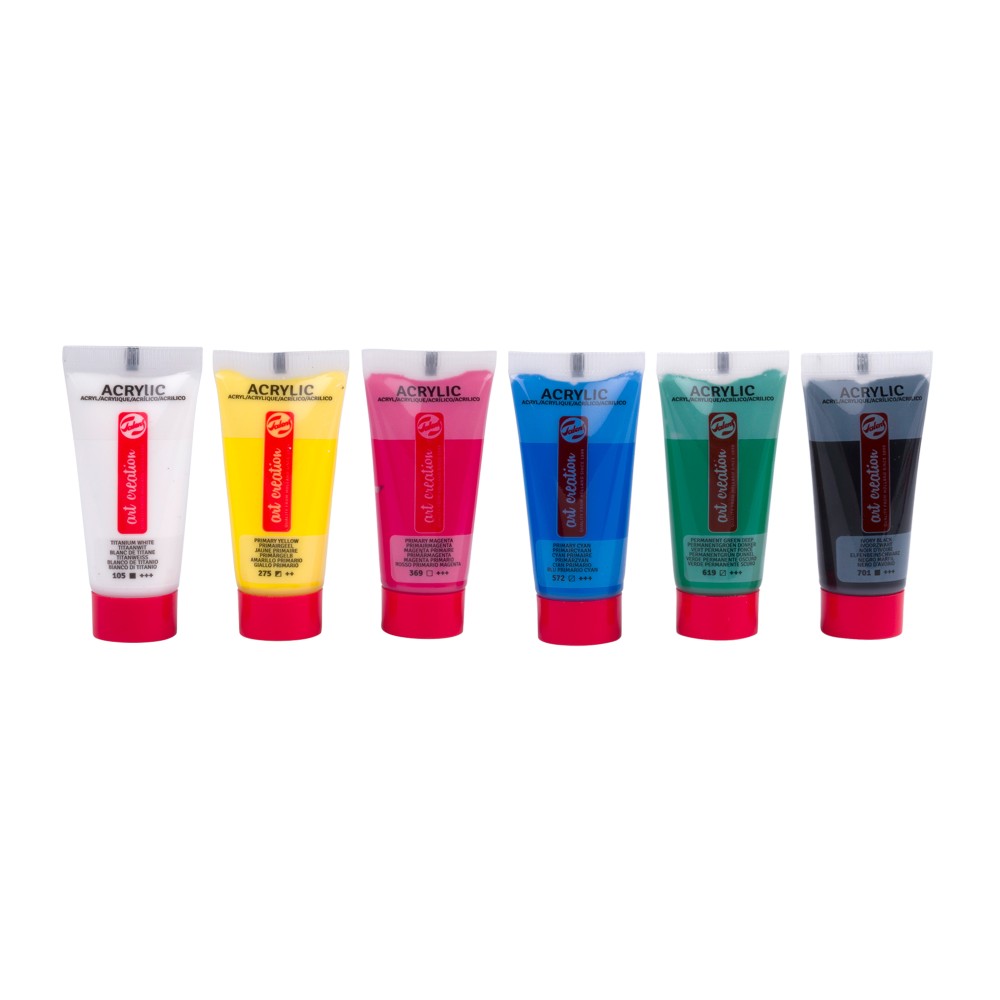 Zestaw farb akrylowych, Primary - Talens Art Creation - 6 kolorów x 12 ml