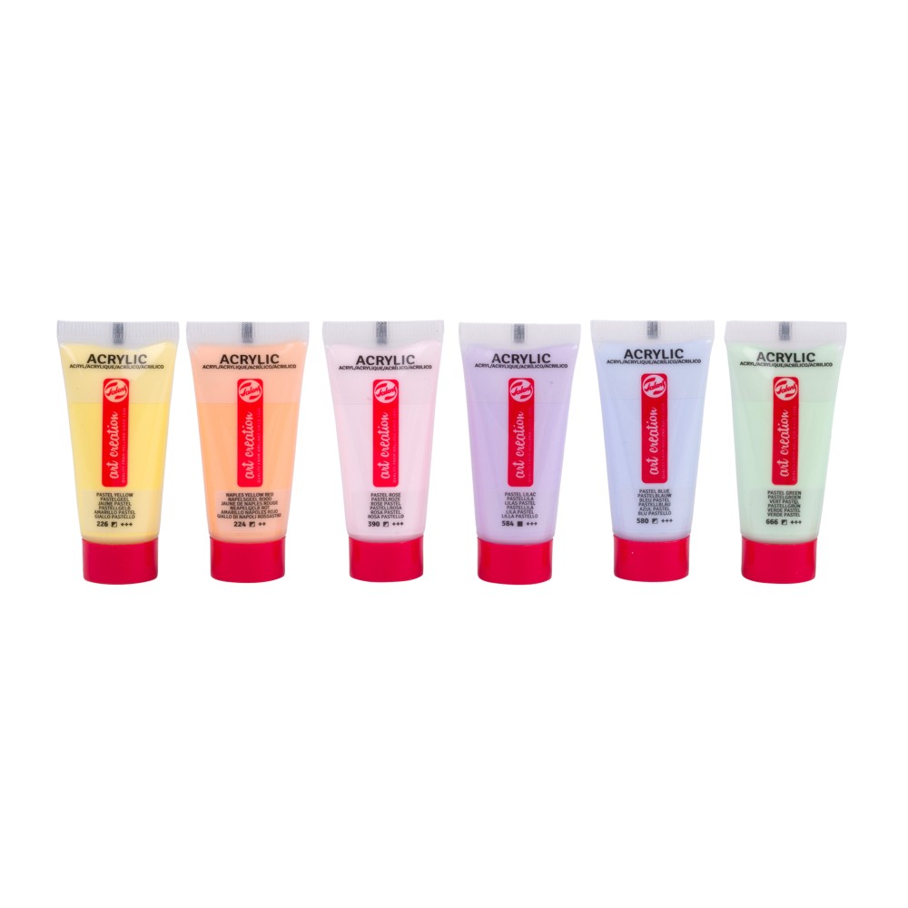 Zestaw farb akrylowych, Pastel - Talens Art Creation - 6 kolorów x 12 ml