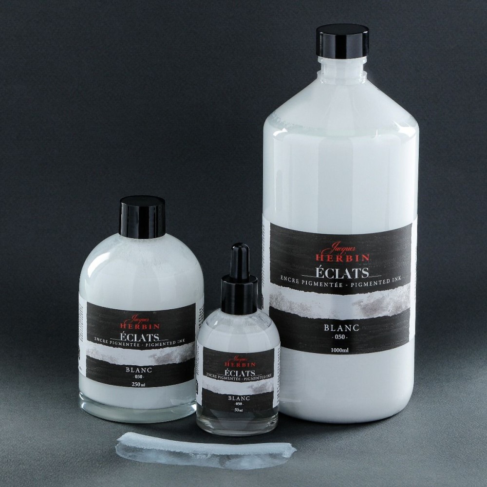 Atrament akwarelowy Éclats Ink - J.Herbin - 050, White, 1l