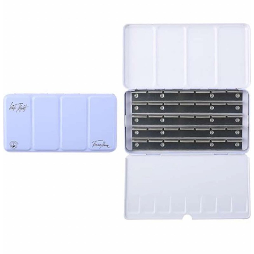 Metal case, pocket box for watercolor pans - St. Petersburg - 35 pcs.